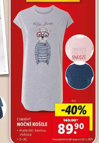 Lidl Noční košile nabídka