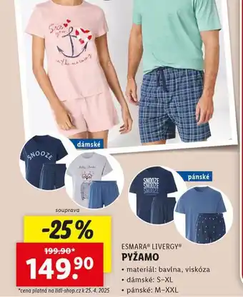 Lidl Pyžamo nabídka
