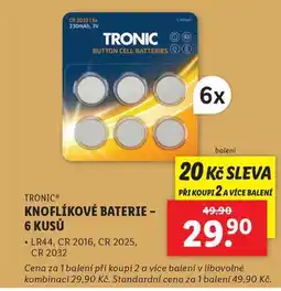 Lidl Knoflíkové baterie nabídka