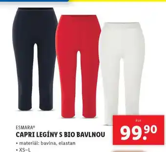 Lidl Capri legíny s bio bavlnou nabídka