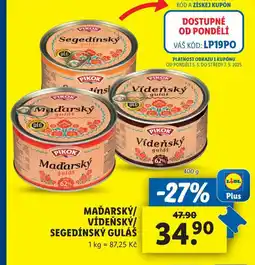 Lidl Segedínský guláš nabídka