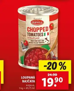 Lidl Loupaná rajčata nabídka
