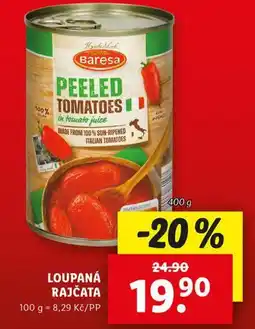 Lidl Loupaná rajčata nabídka