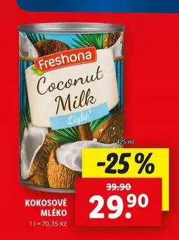 Lidl Kokosové mléko nabídka