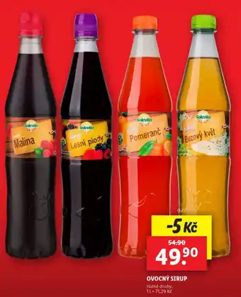 Lidl Ovocný sirup nabídka