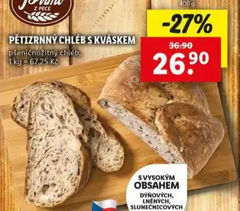 Lidl Pětizrnný chléb s kváskem nabídka