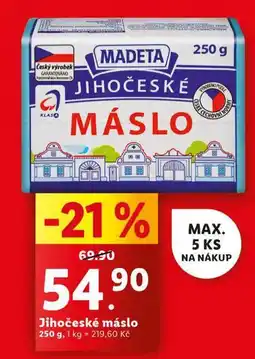 Lidl Jihočeské máslo nabídka