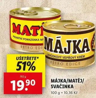 Lidl Májka nabídka