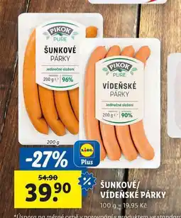 Lidl Vídeňské párky nabídka