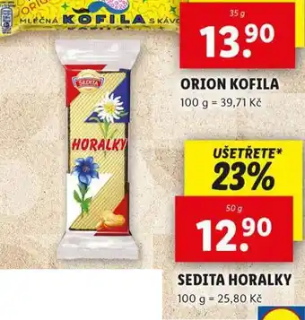 Lidl Sedita horalky nabídka