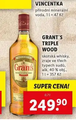 Lidl Grant's triple wood whisky nabídka
