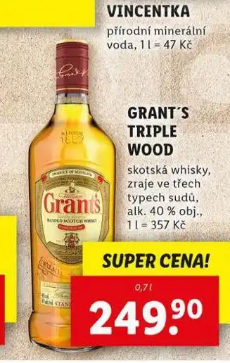 Lidl Grant's triple wood whisky nabídka