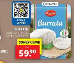 Lidl Burrata nabídka