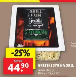 Lidl Gretiki sýr na gril nabídka