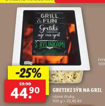 Lidl Gretiki sýr na gril nabídka