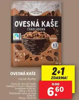 Lidl Ovesná kaše nabídka