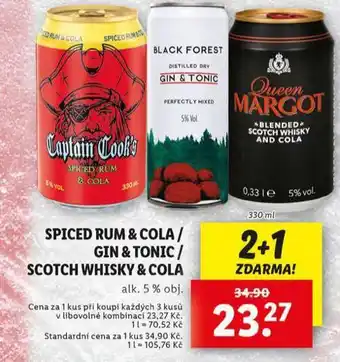 Lidl Scotch whisky & cola nabídka