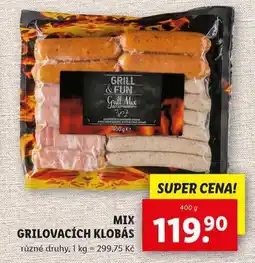 Lidl Mix grilovacích klobás nabídka