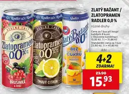 Lidl Zlatopramen radler nabídka