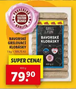 Lidl Bavorské grilovací klobásky nabídka