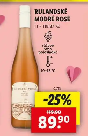Lidl Rulandské modré rosé nabídka
