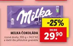 Lidl Milka čokoláda nabídka