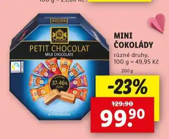 Lidl Mini čokolády nabídka