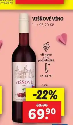 Lidl Višňové víno nabídka