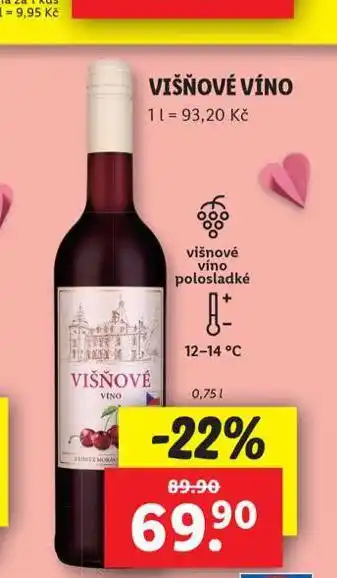 Lidl Višňové víno nabídka