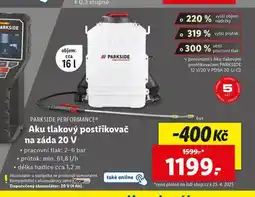 Lidl Aku tlakový postřikovač na záda nabídka
