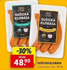 Lidl Sušická klobása nabídka