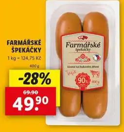 Lidl Farmářské špekáčky nabídka