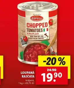 Lidl Loupaná rajčata nabídka