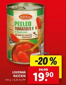Lidl Loupaná rajčata nabídka