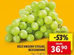 Lidl Hrozny bílé bezsemenné nabídka