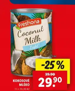 Lidl Kokosové mléko nabídka