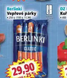 Norma Berlinki vepřové párky nabídka