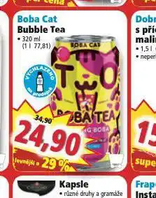 Norma Boba cat bubble tea nabídka