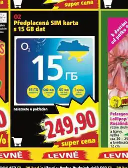 Norma O2 předplacená sim karta s 15 gb dat nabídka