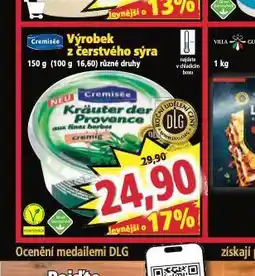 Norma Výrobek z čerstvého sýra nabídka