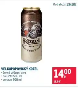 Makro Velkopopovický Kozel nabídka