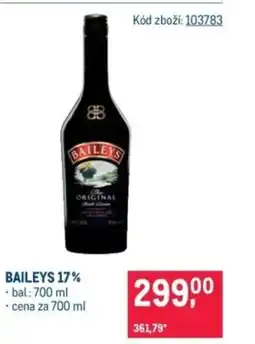 Makro BAILEYS 17% nabídka