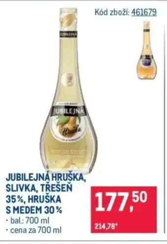 Makro Jubilejná Hruška, Slivka, Třešeň 35%, Hruška s medem 30% nabídka