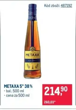 Makro METAXA 5* 38% nabídka
