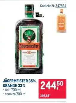 Makro Jägermeister 35%, Orange 33% nabídka