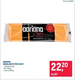 Makro ADRIANA Semolinové těstoviny nabídka