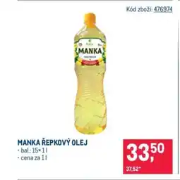 Makro MANKA Řepkový olej nabídka