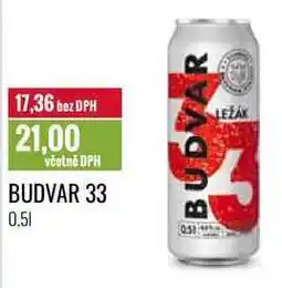 Ratio BUDVAR 33 0,5l nabídka