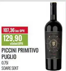 Ratio PICCINI PRIMITIVO PUGLIO 0,75l nabídka