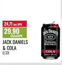 Ratio JACK DANIELS & COLA 0,33l nabídka
